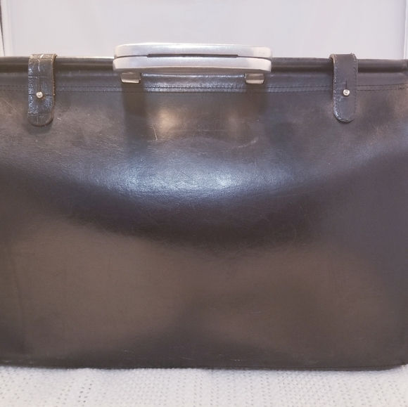 Bill Amberg studio rocket briefcase bag portfolio vintage black 17x12x5 - Picture 12 of 12
